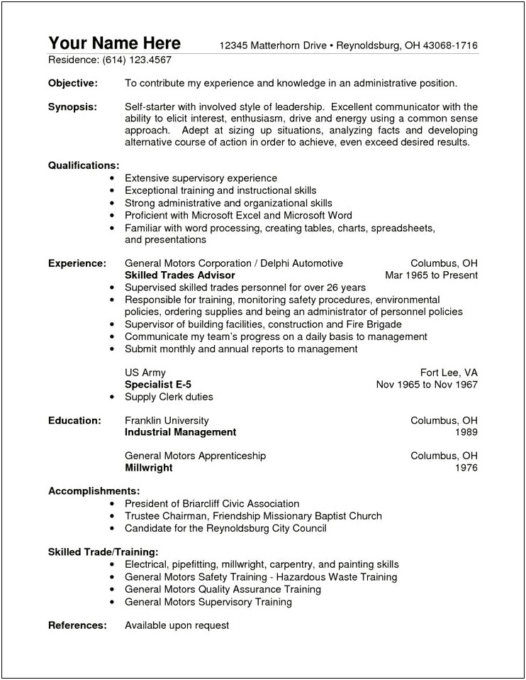 Warehouse Skills And Qualifications For Resume