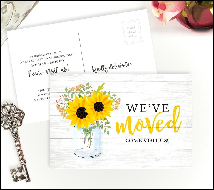 We Re Moving Postcard Template Free Online