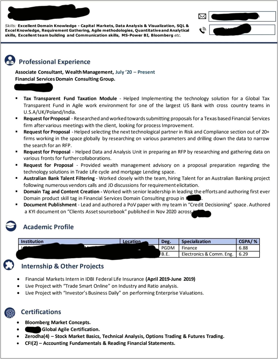 Wealth Of Project Management Experience On Resume