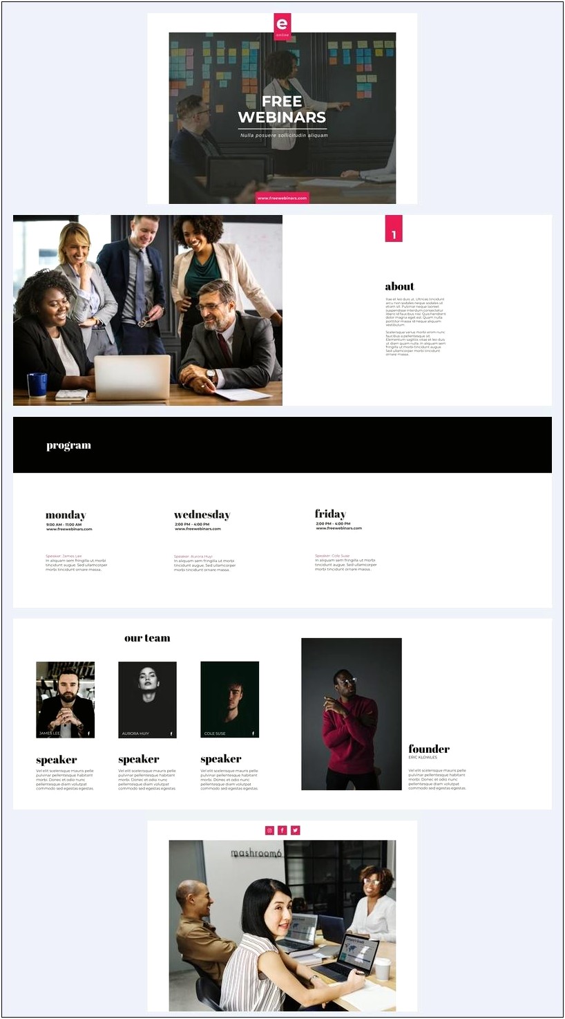 Web Design Company Brochure Template Free Download
