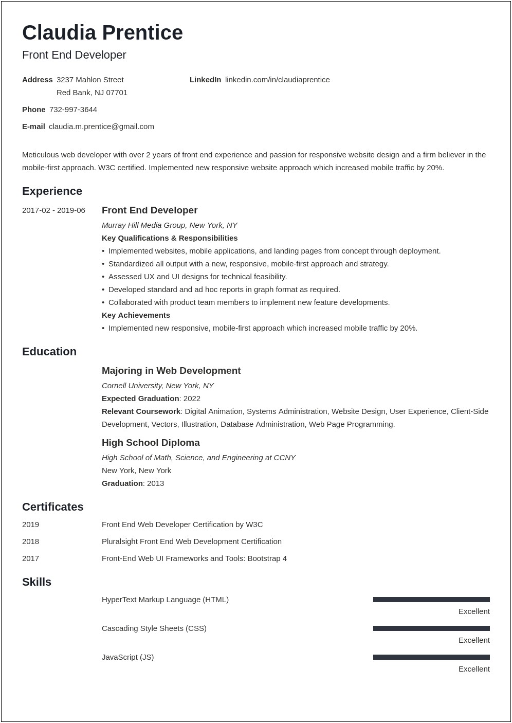 Web Developer Resume Should I Put Unrelated Jobs