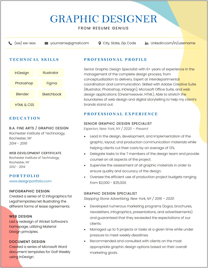 Website Design Job Description For Resume