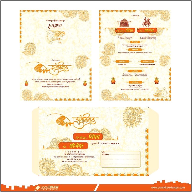 Wedding Invitation Card Template Coreldraw Download