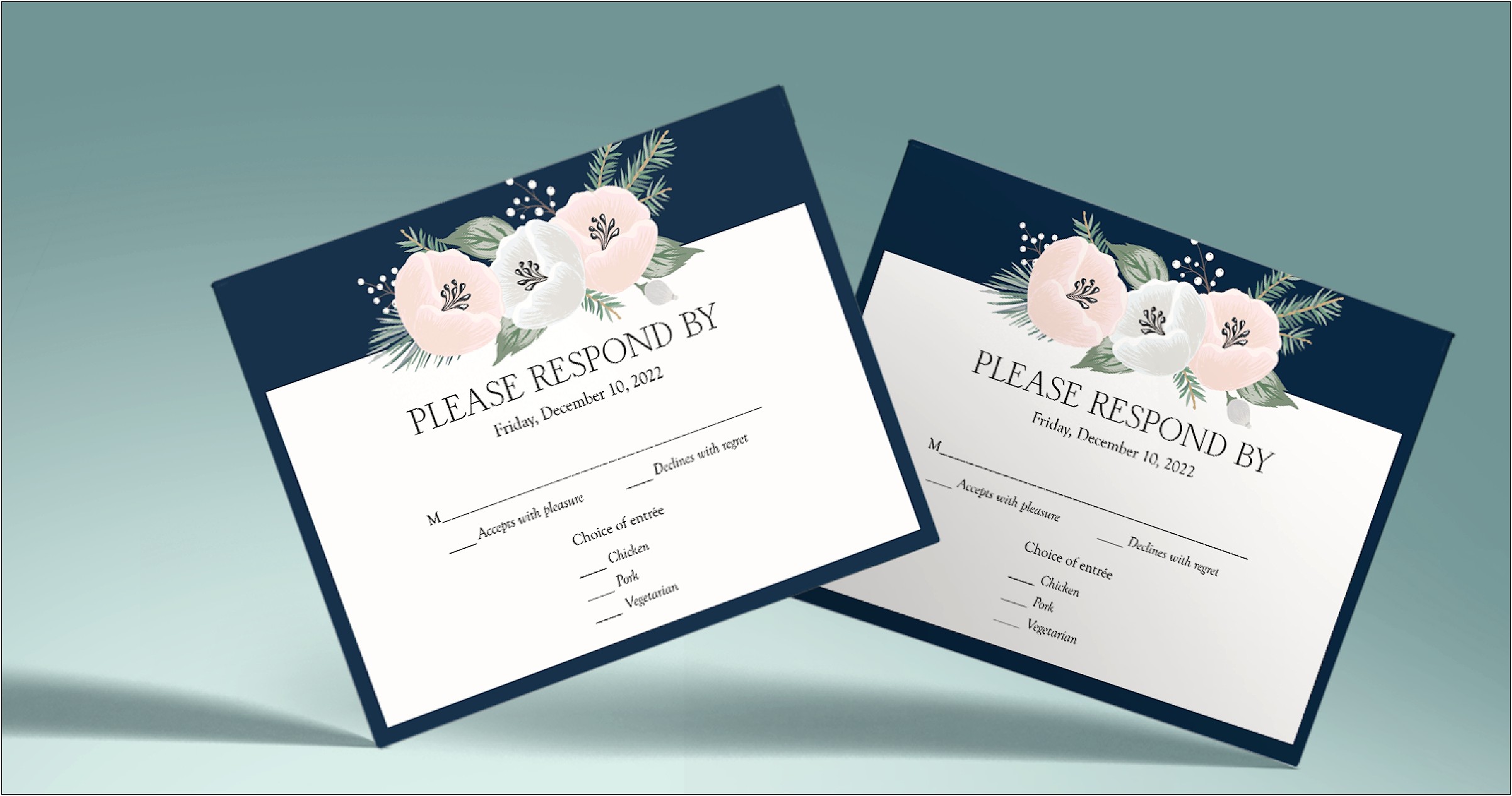 Wedding Response Card Template Free 2 Per Page