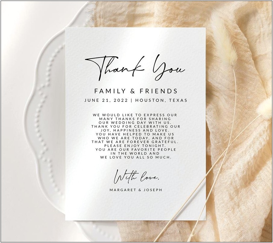 Wedding Thank You Card Templates Free Download