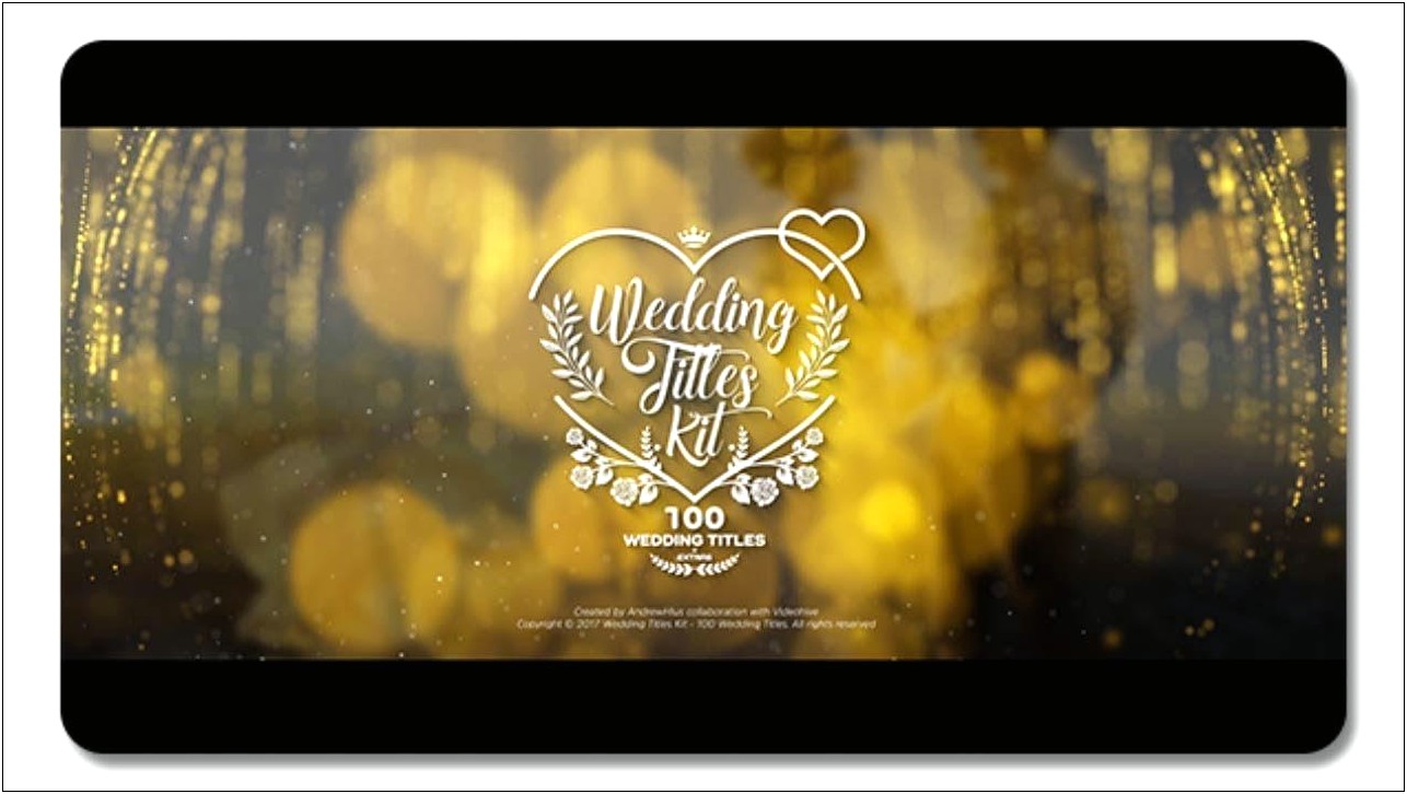 Wedding Titles After Effects Template Free Download