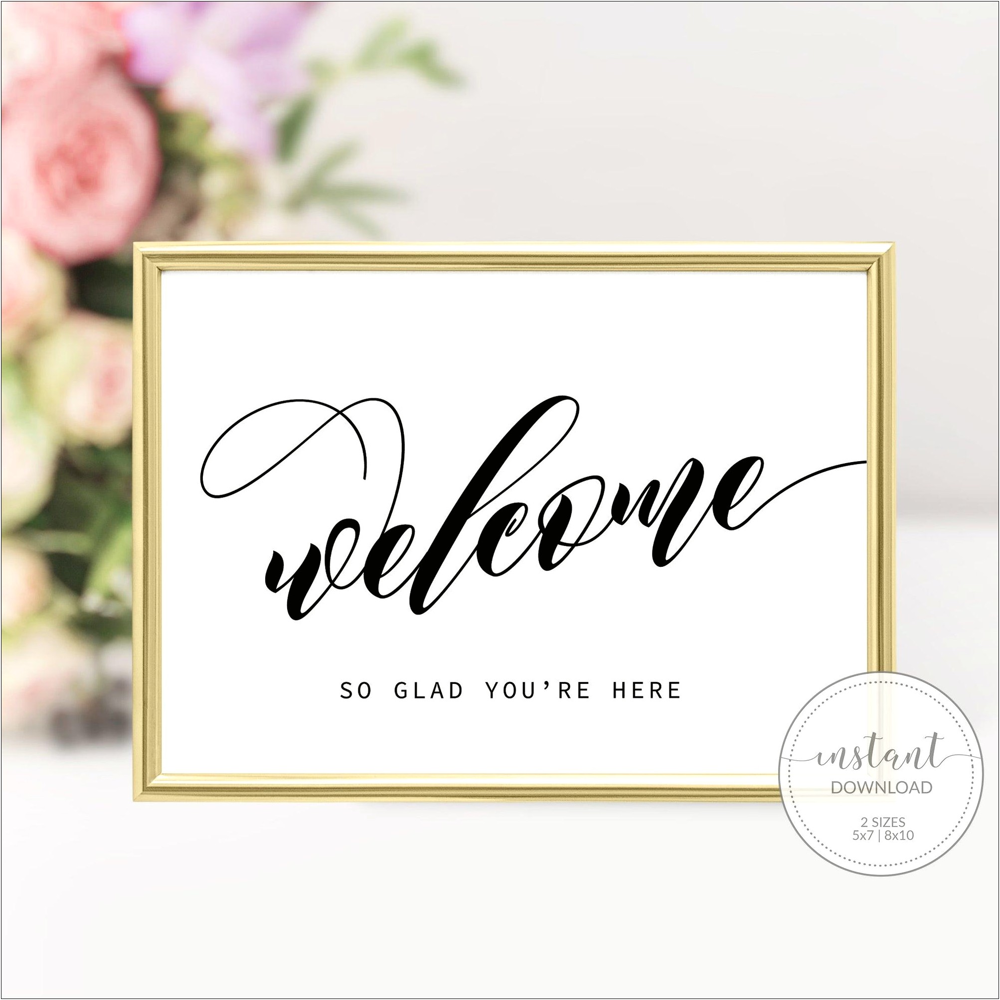 Welcome To Bridal Shower Sign Free Template