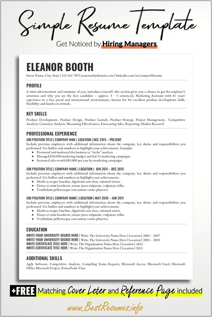 Where To Put Additional Information On Resume