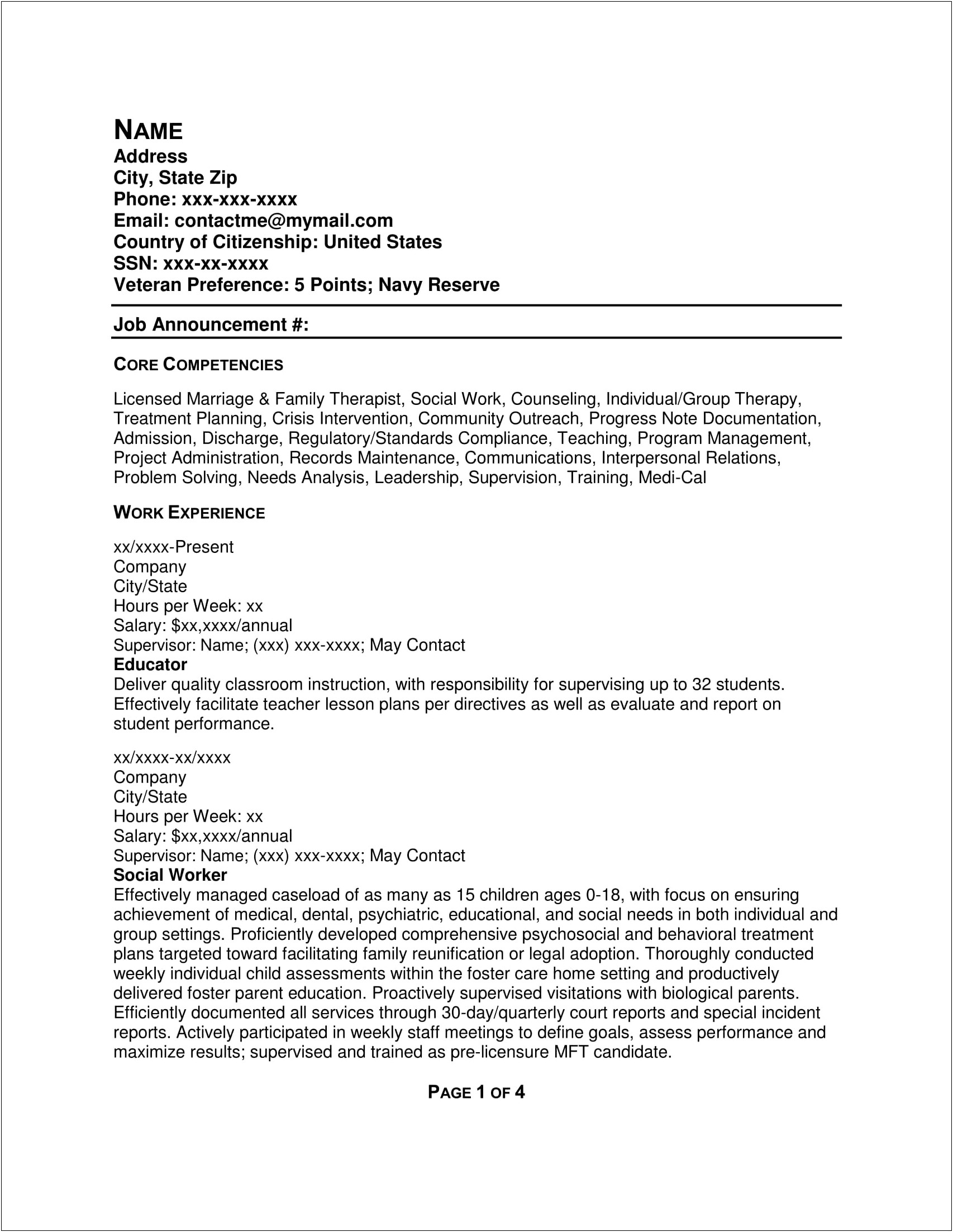 Where To Put Hours In Resume