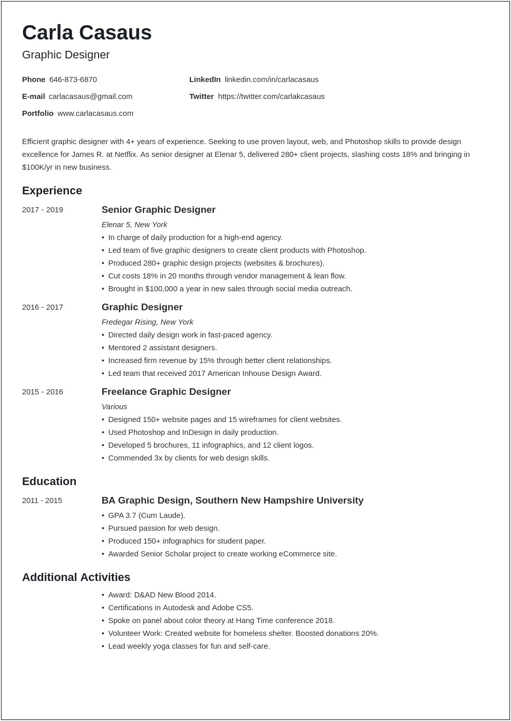 Where To Put Page Numbers On Resume