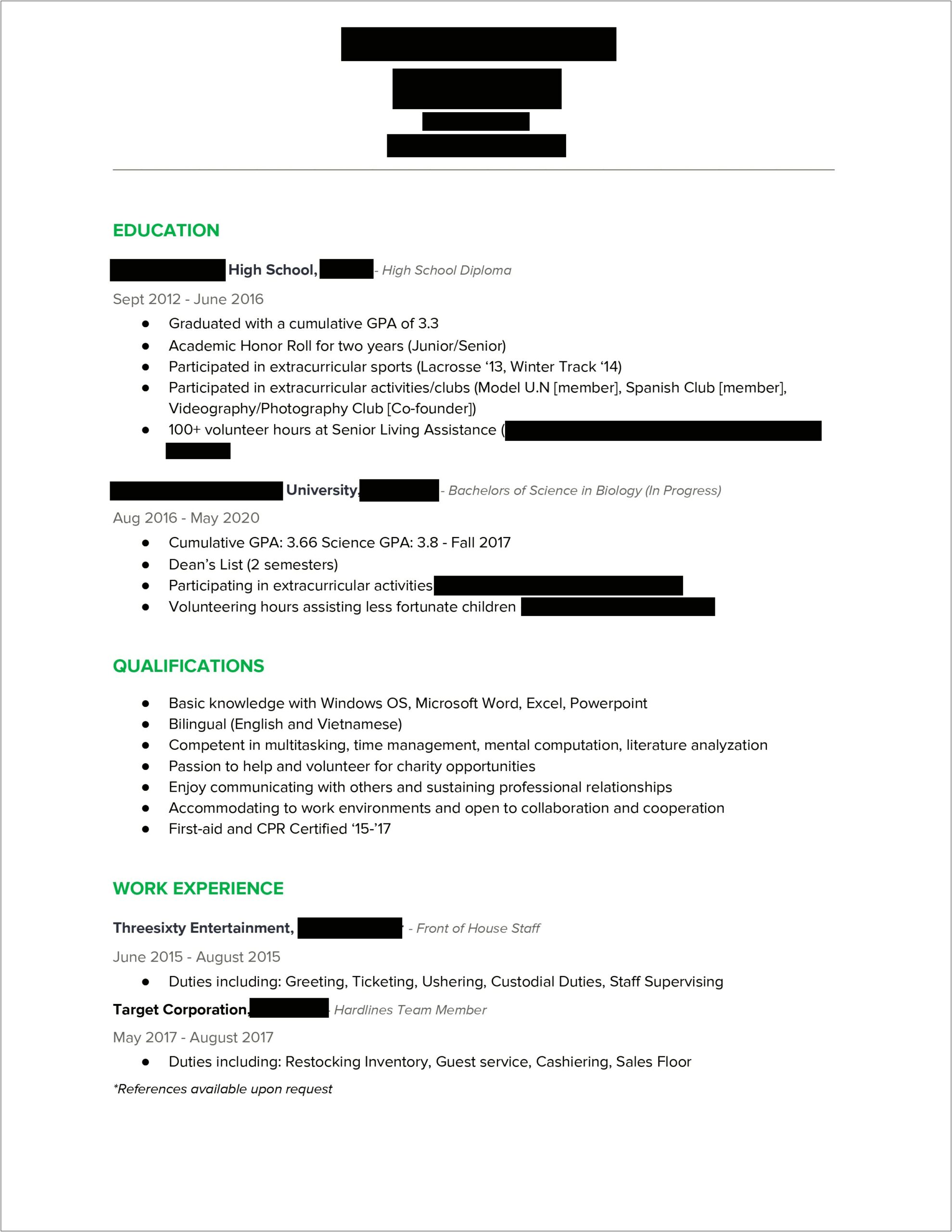 Where To Put Volunteer Hours On Resume