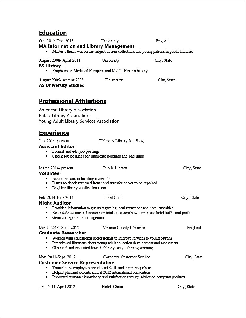 Who To Send Resume To For Library Jobs