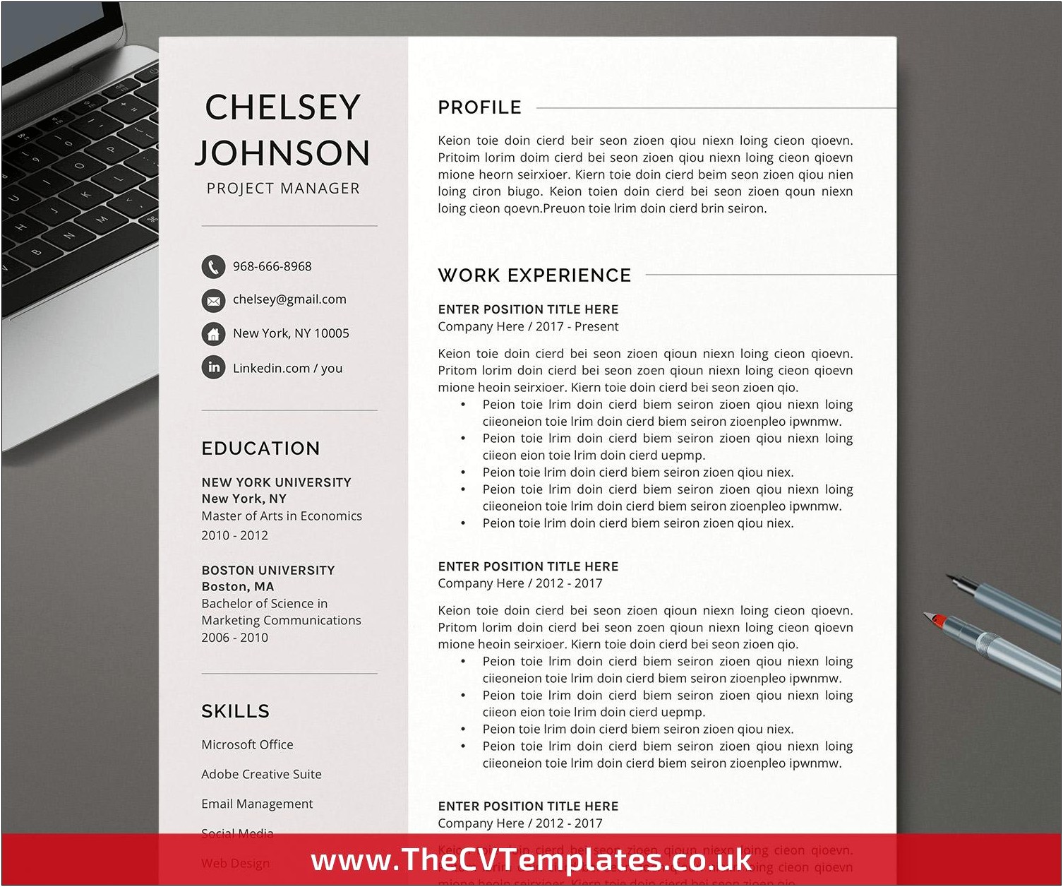 Windows Word Resume Template And Cover Letter