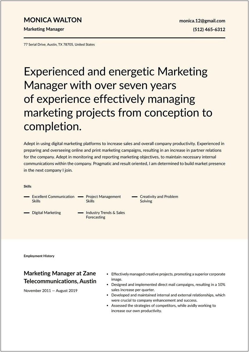 Winner Resume Template From Perfect Resume