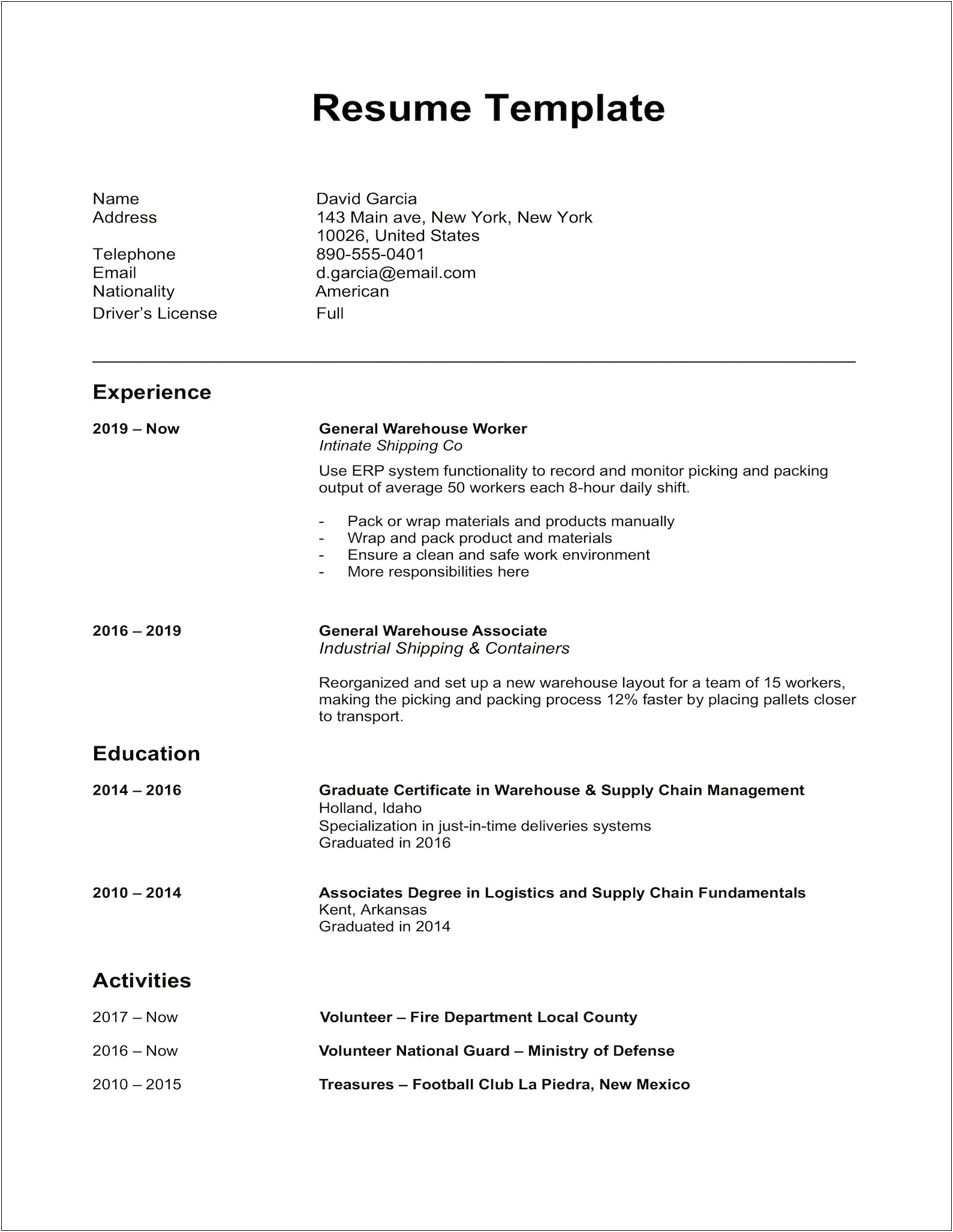 Word 2003 Resume Templates Download Free