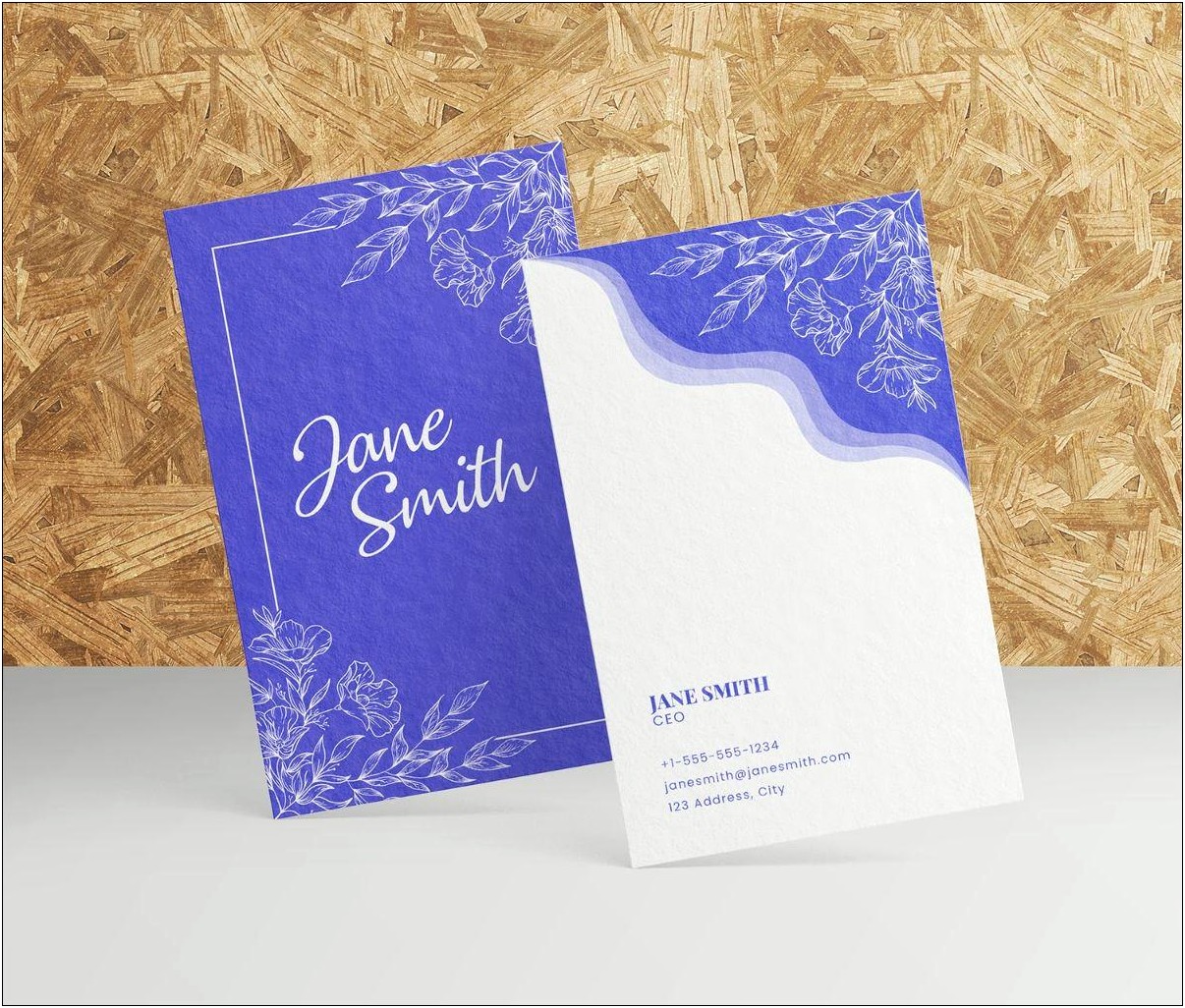 Word Business Card Template Withblue Border Free