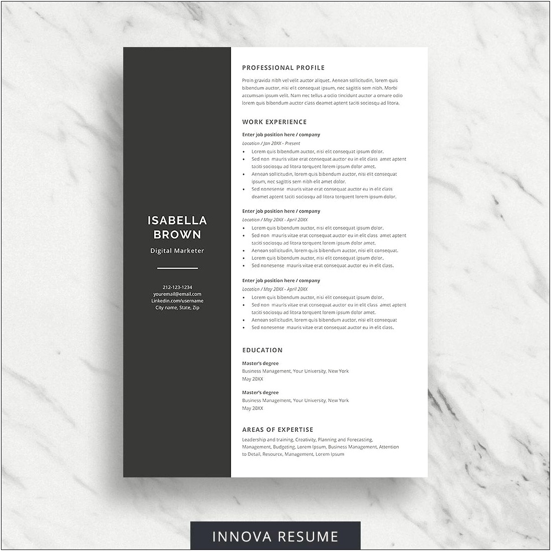 Word Chronological Resume And Cover Letter