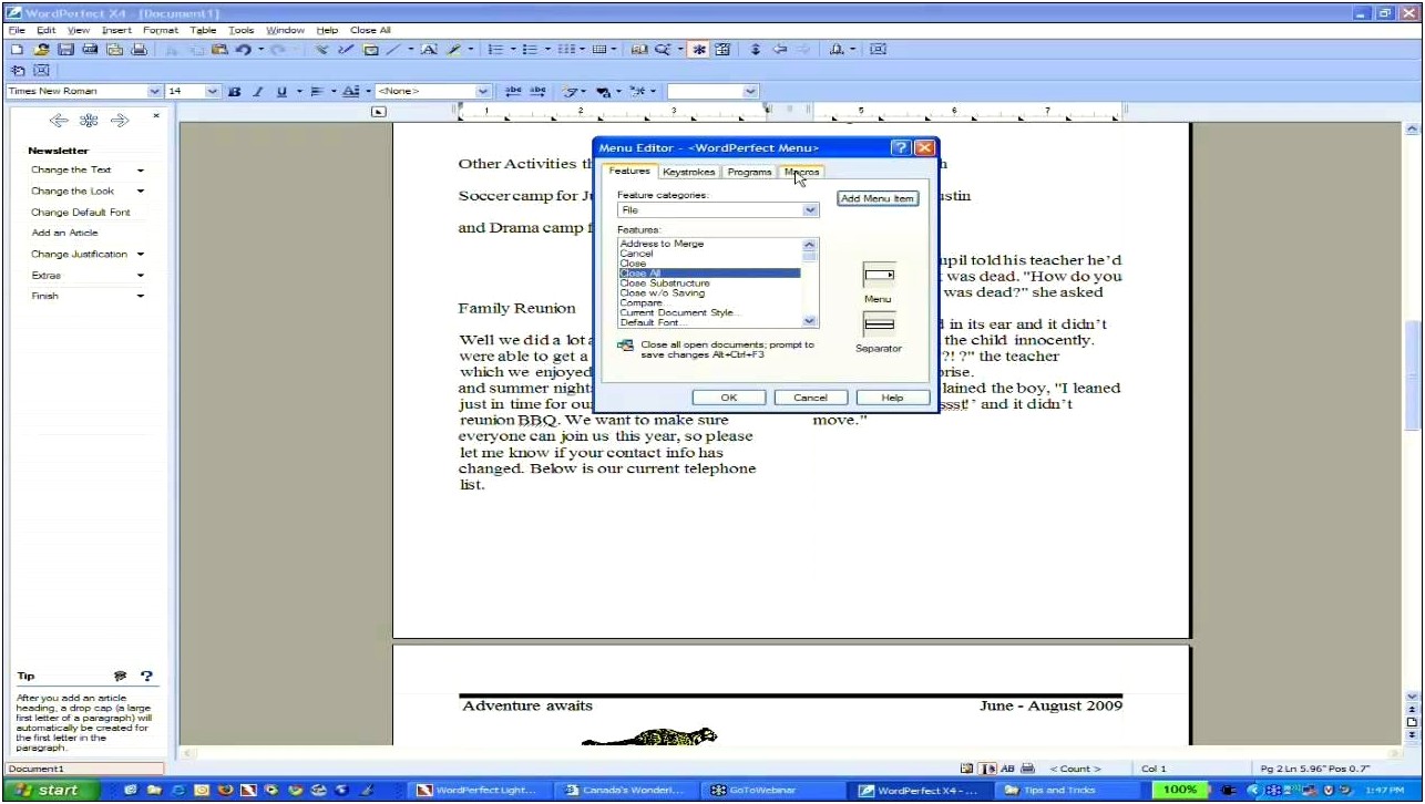 Wordperfect Templates To Attach To Keyboard Free Downloads
