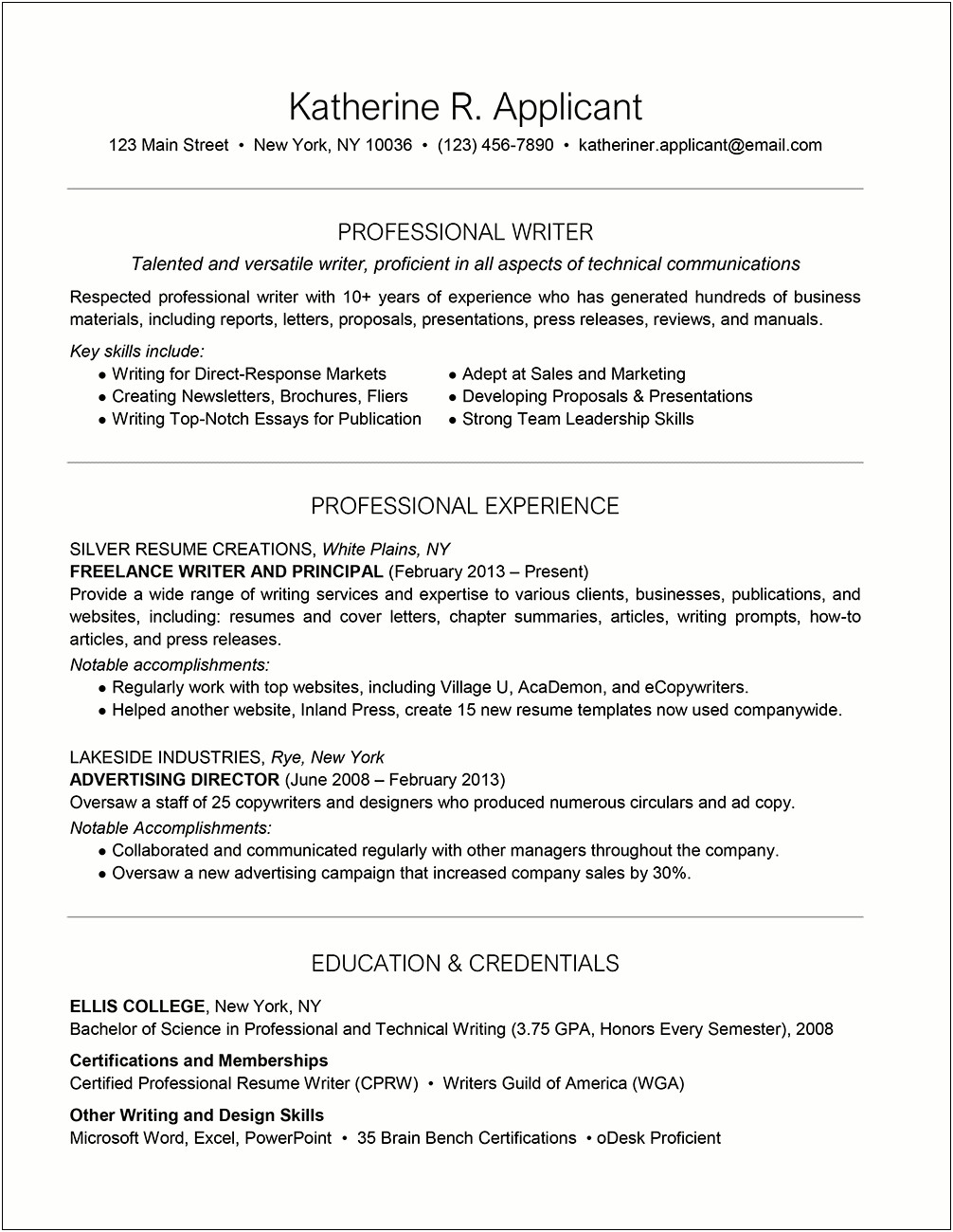 Words Besides Proficient To Use On Resume