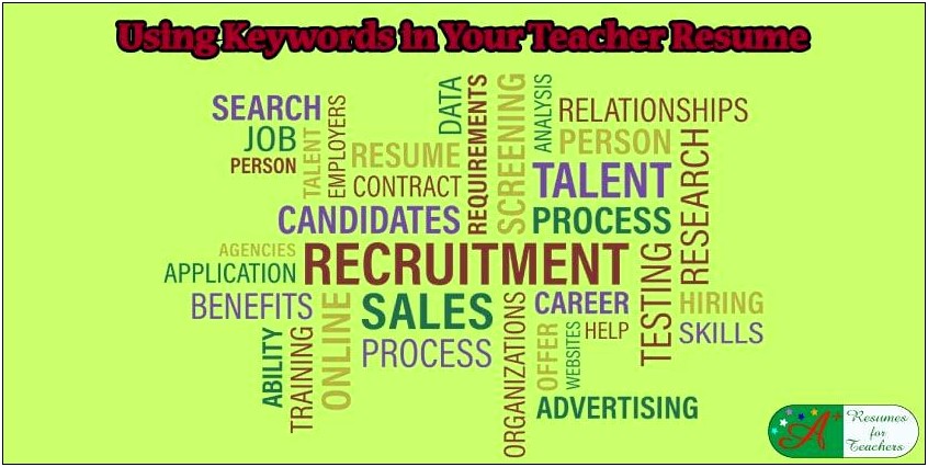 Words To Use On Resume For Teaching