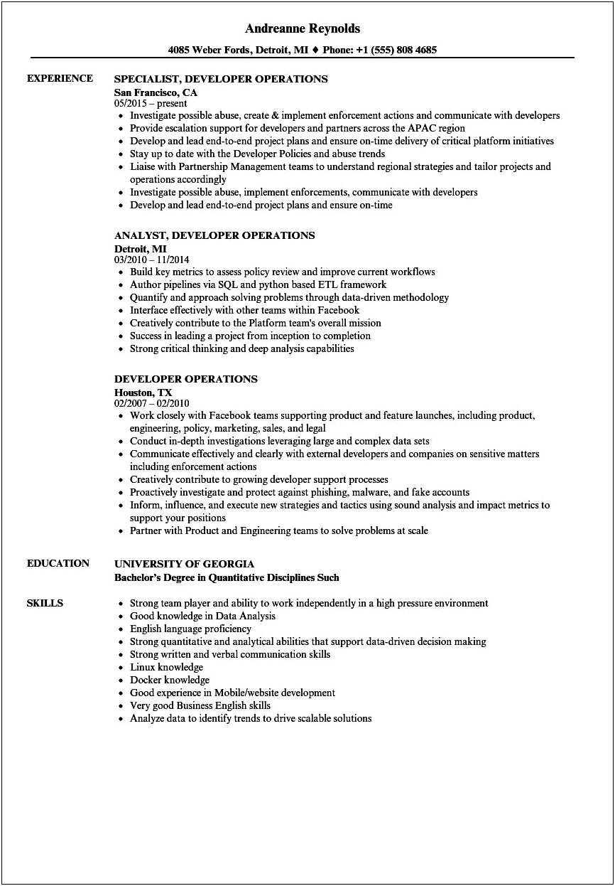 Work Well In A High Pressure Environment Resume