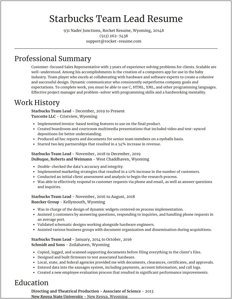 Working With A Team On Resume