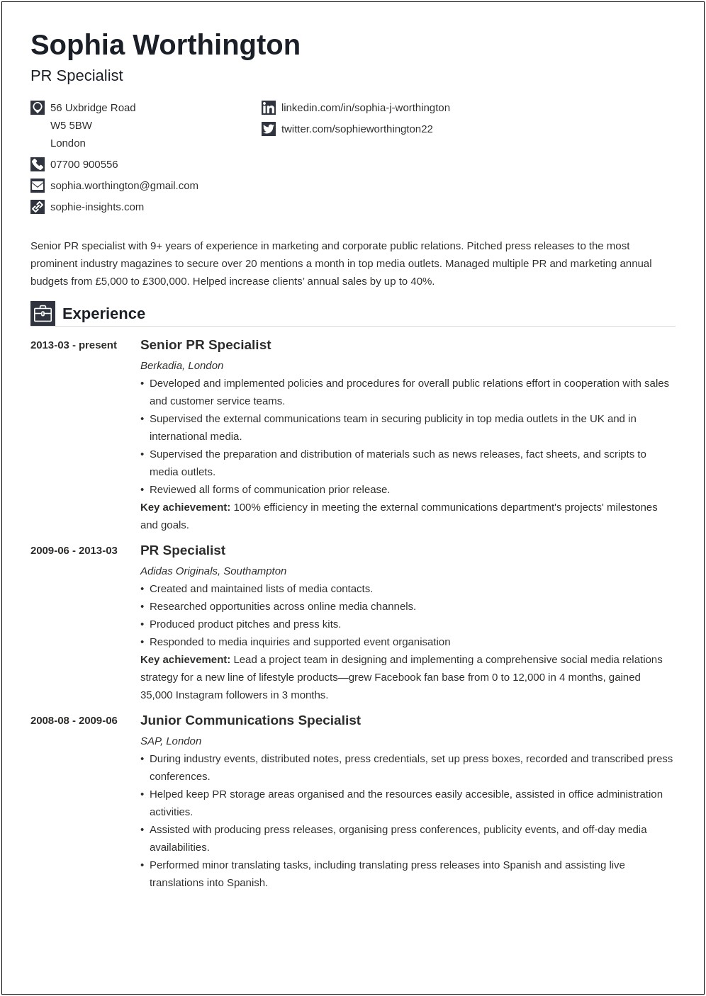 Write About Current Work Experience Resume