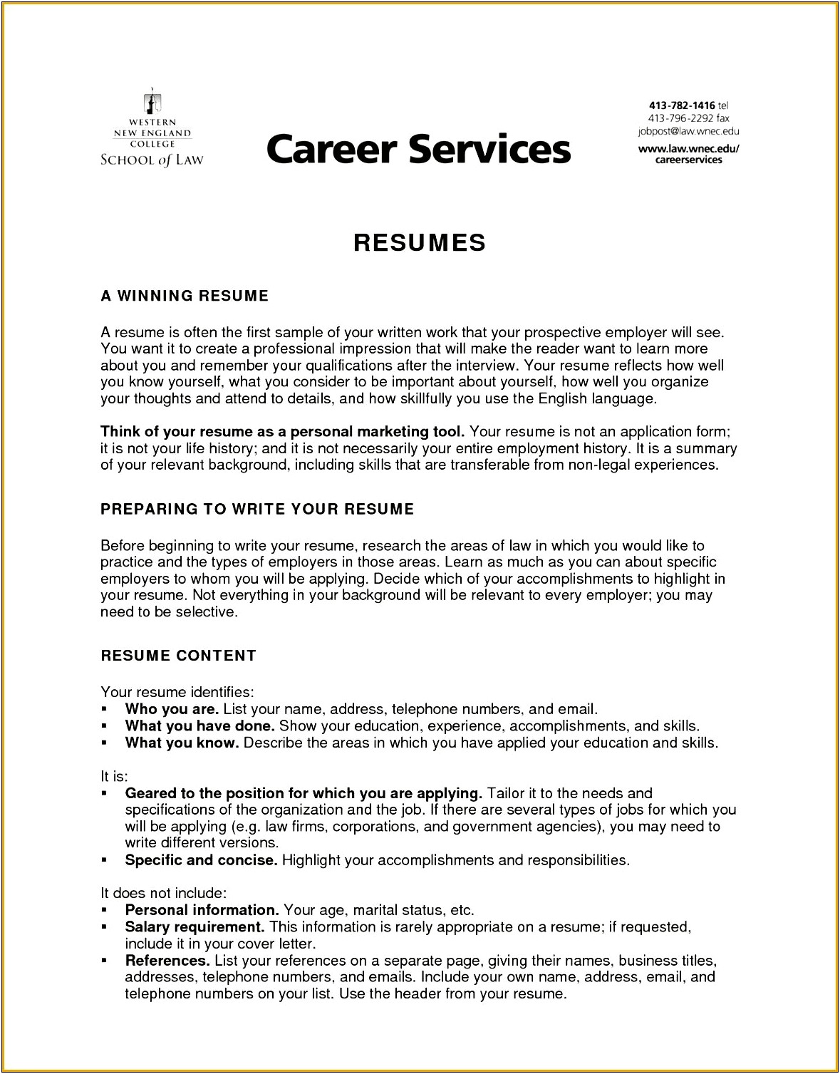 Writing A Career Summary For Resume
