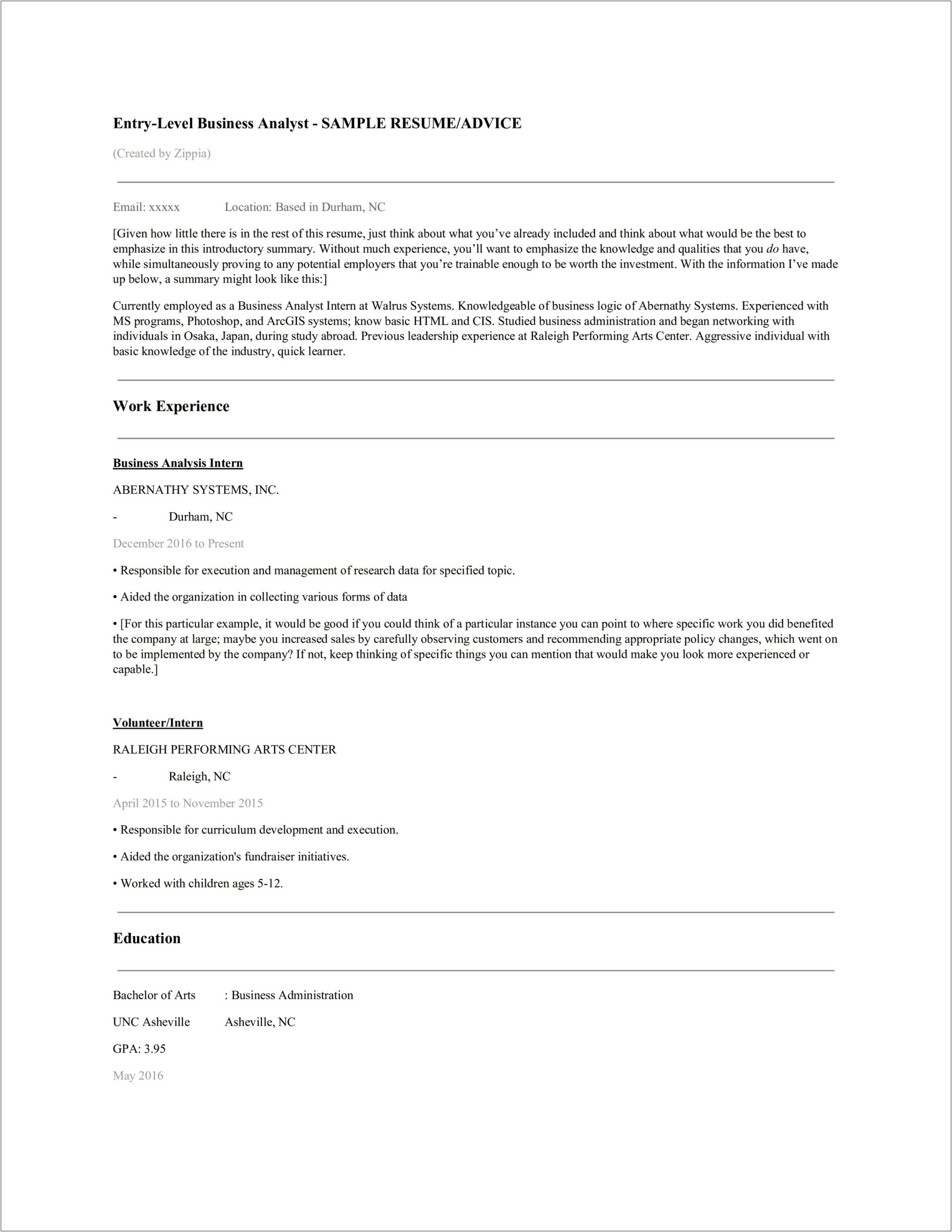 Writing A Good Resume For Business Systems Analyst