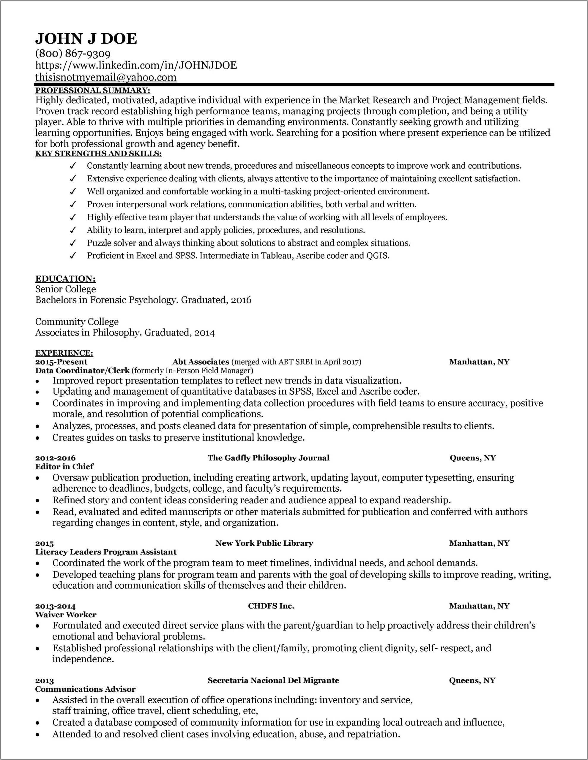 Writing A Resume Work Experience Bullet Points Reddit