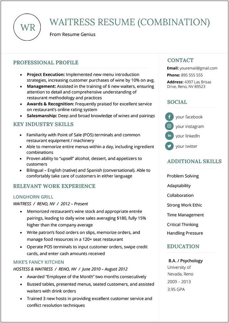 Writing Your Short Description In General Resume