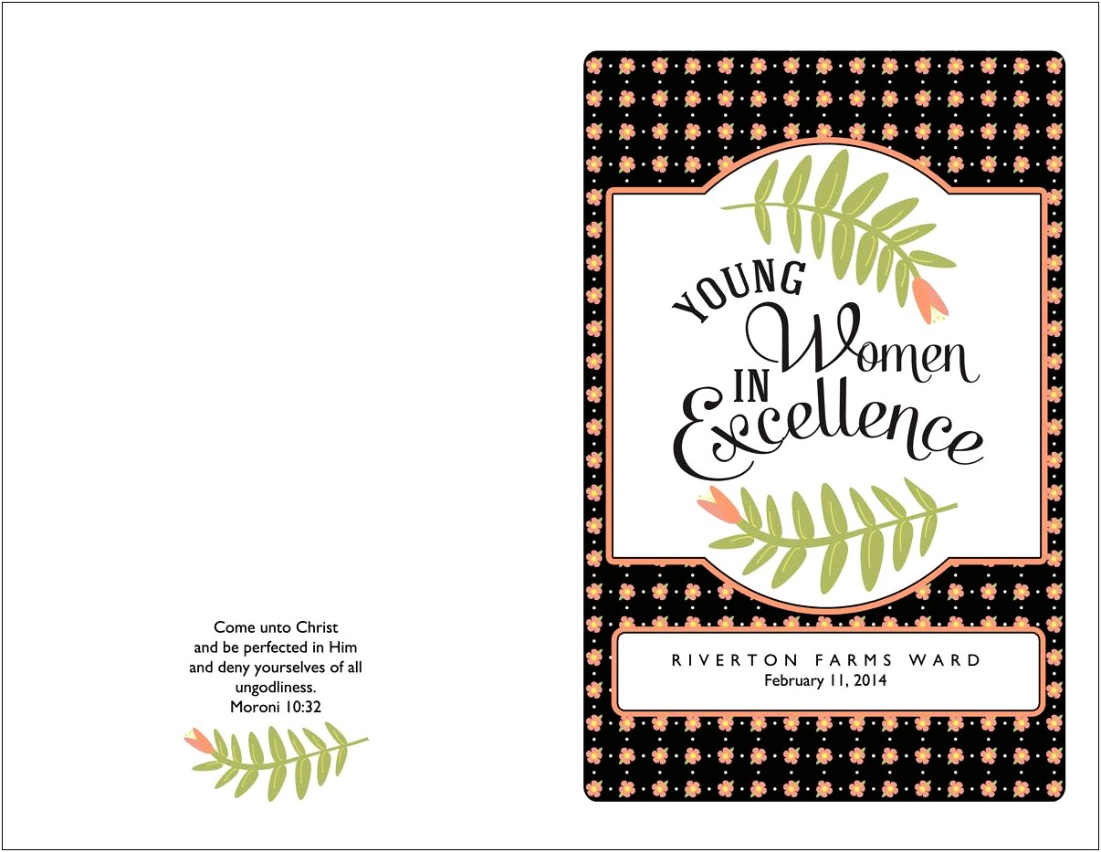 Young Women In Excellence Program Template Free