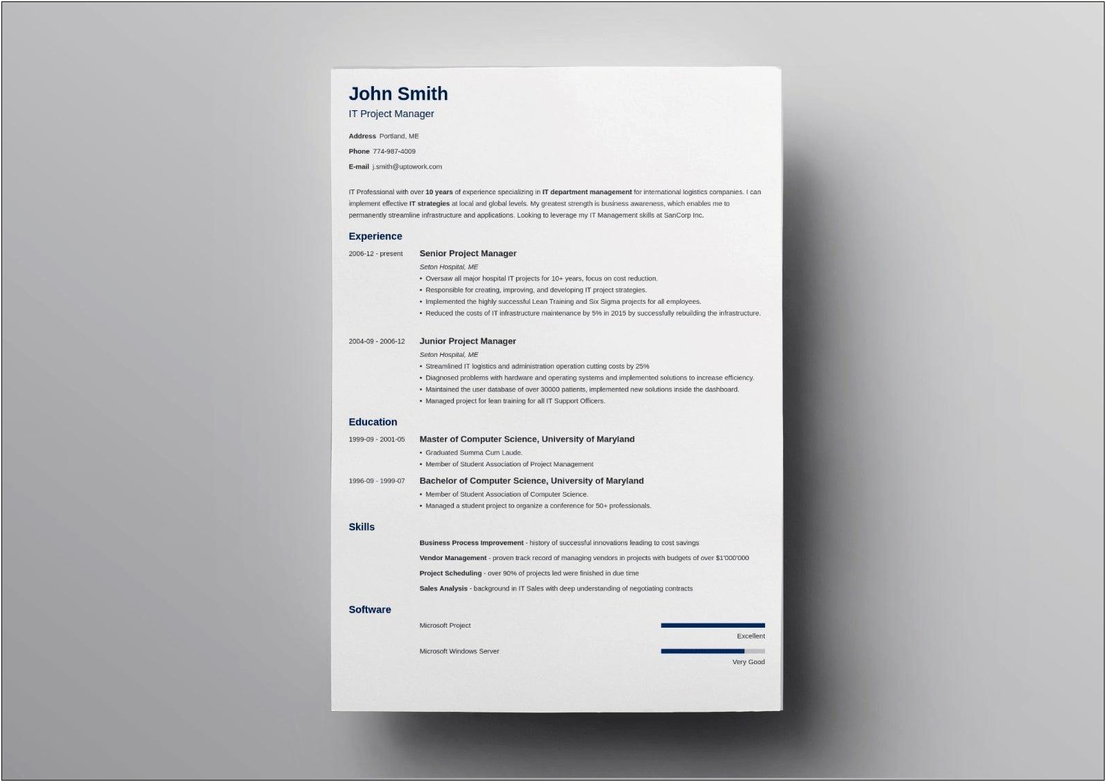 Zety Style Resume Template For Word