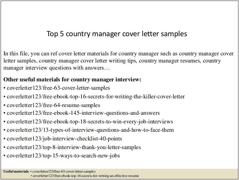 ﻿cover Letter Samples For Resume Area Manager Role