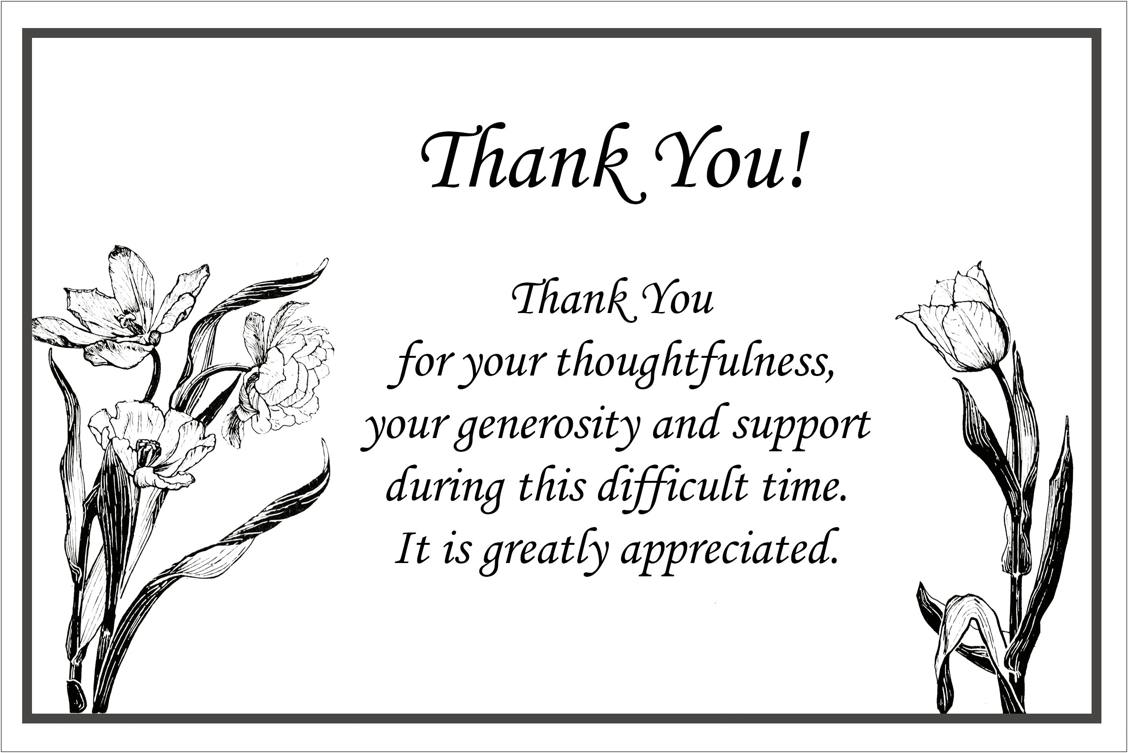 1 4 Thank You Card Templates Word