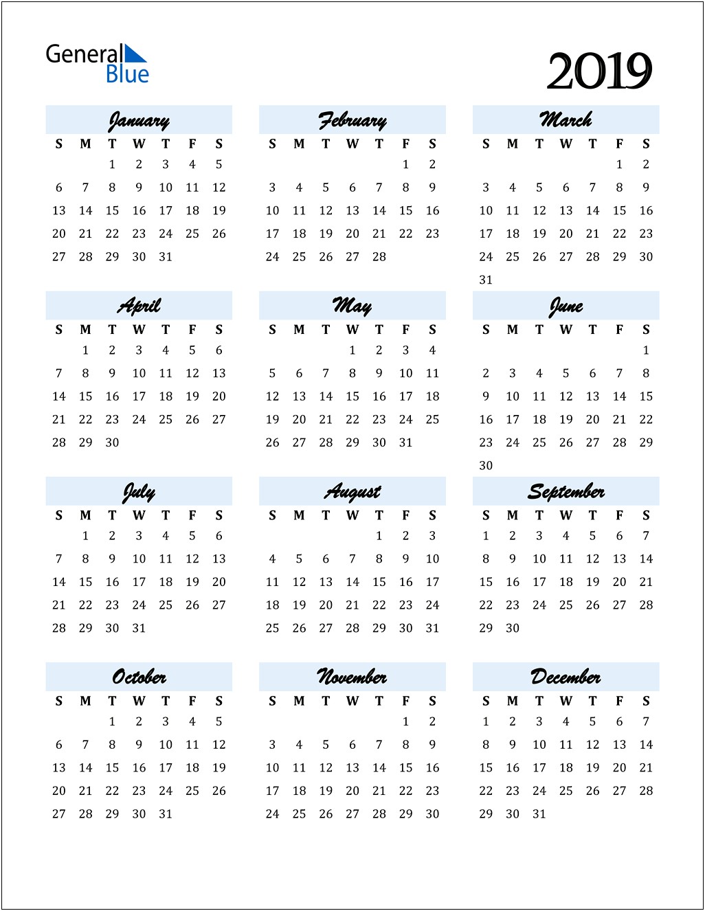 11 X 17 Calendar Template Word 2019