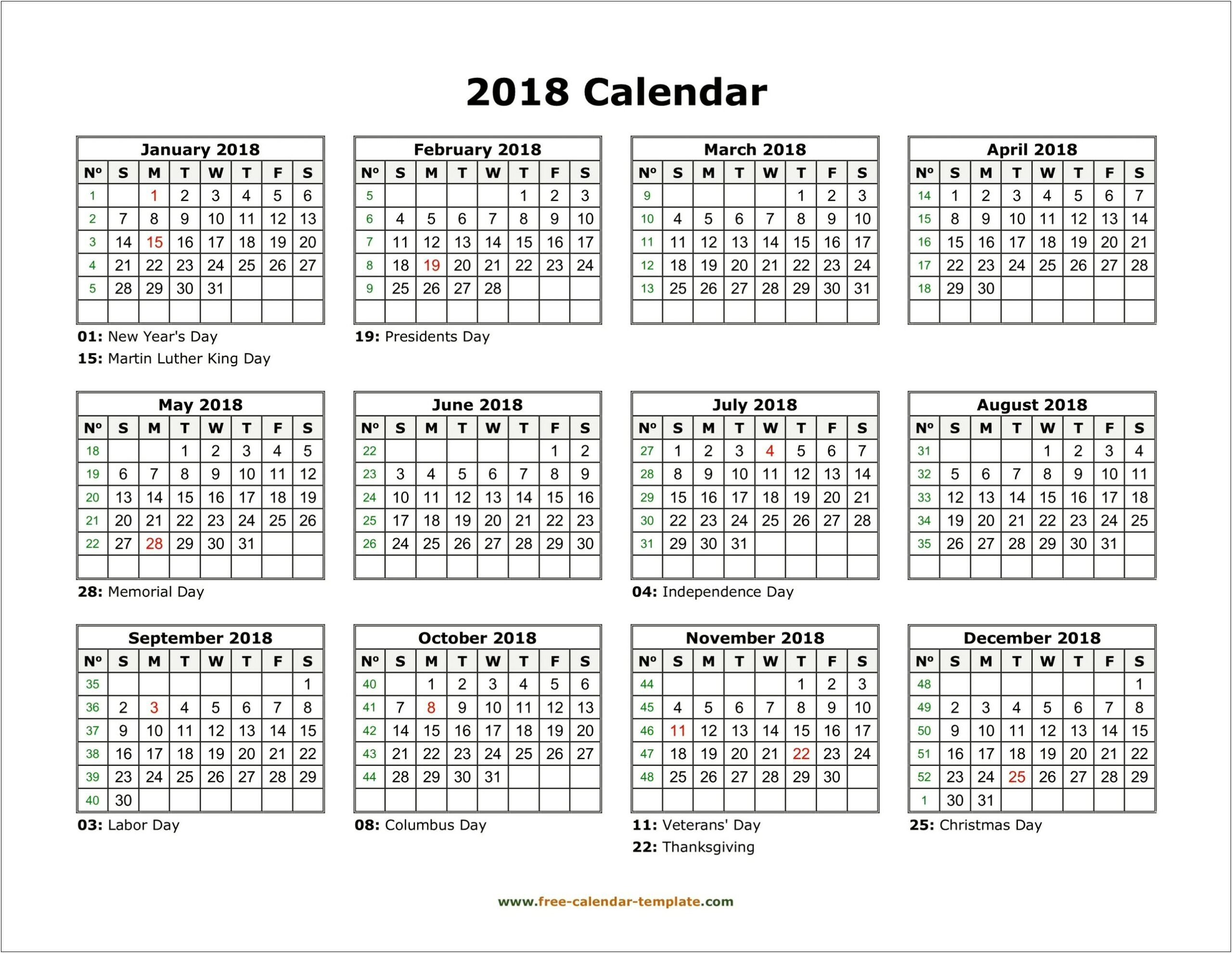 11x17 Calendar Template Word With Image