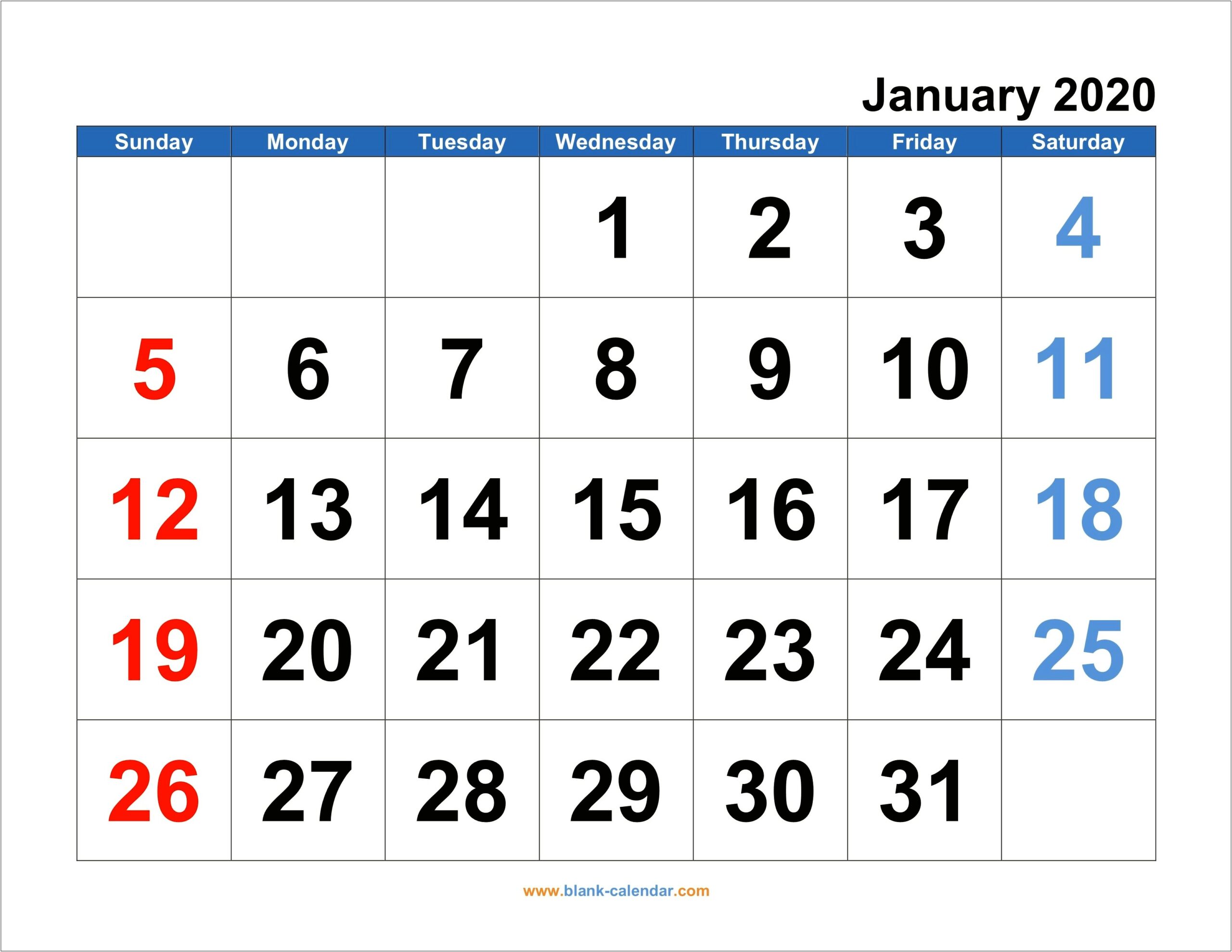 12 Month Calendar Template Word 2020