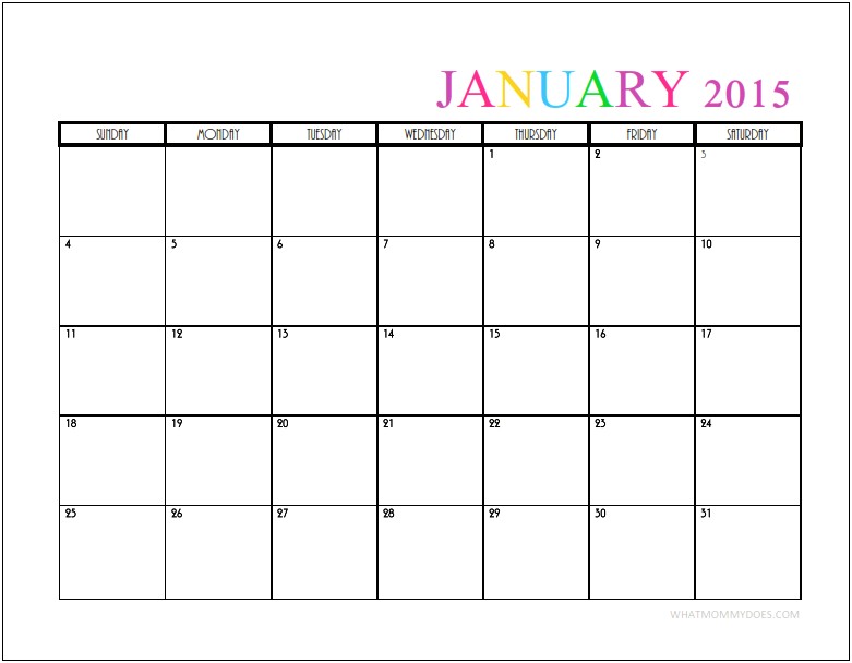2 Month Calendar Template 2015 Word