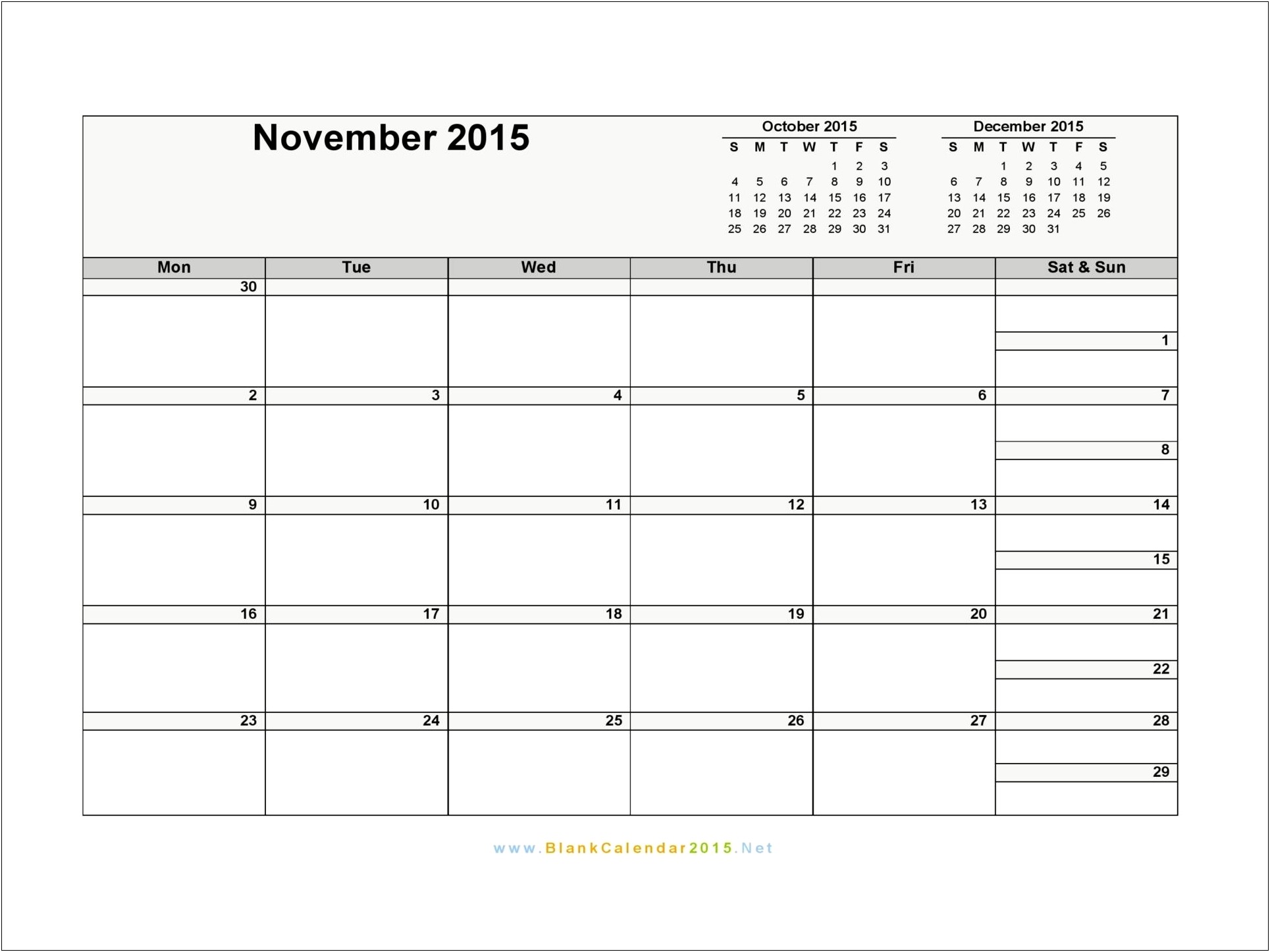 2015 Photo Calendar Template For Word