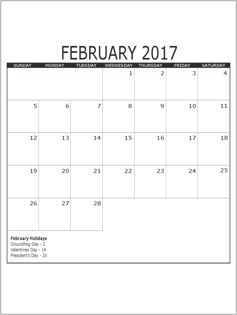 2017 18 School Calendar Template Word