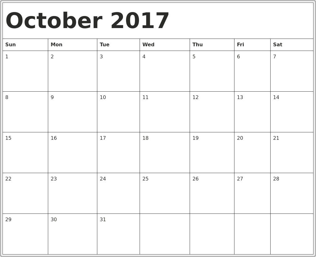 2017 Monthly Calendar Portrait Template Word
