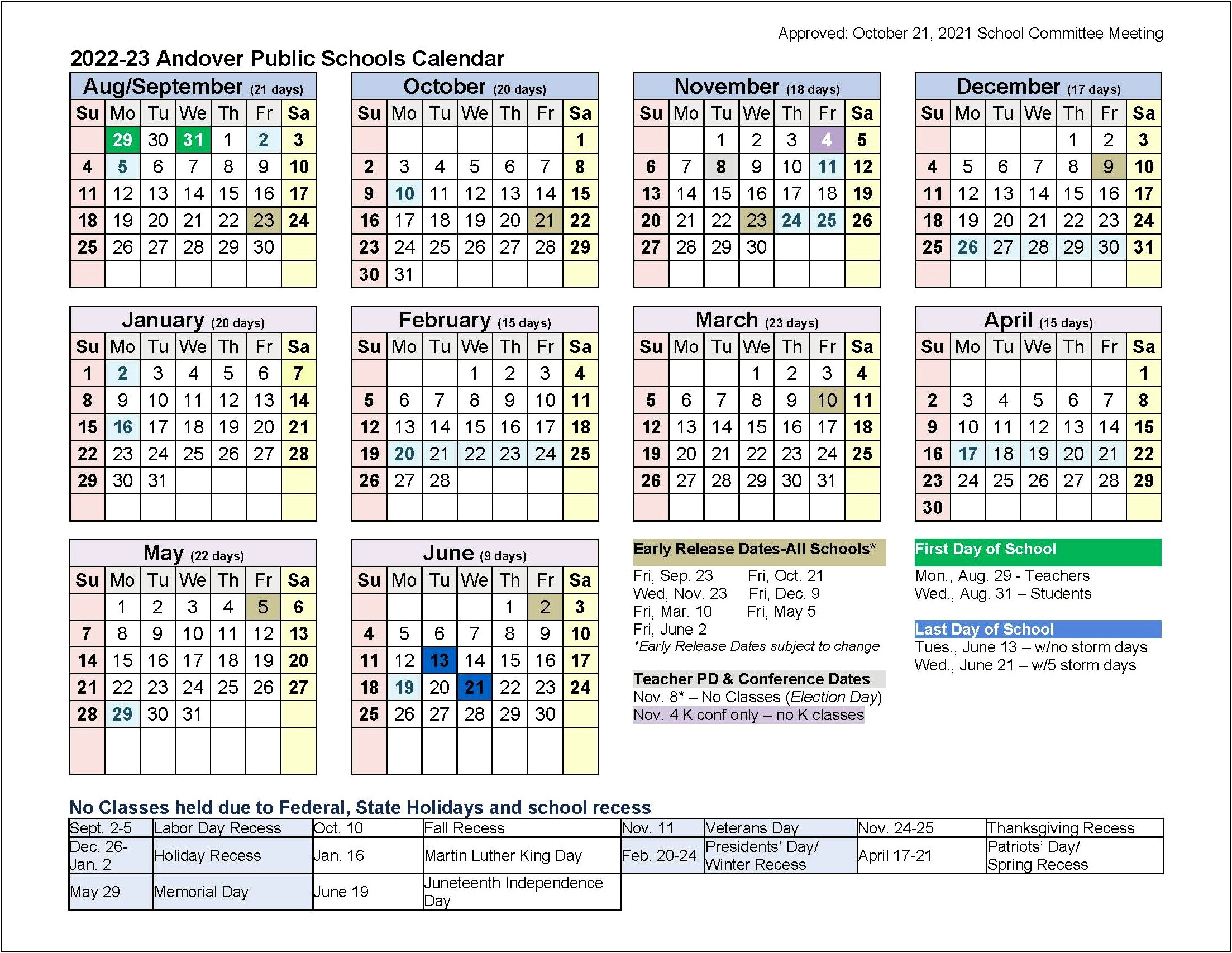 2018 19 School Calendar Template Word