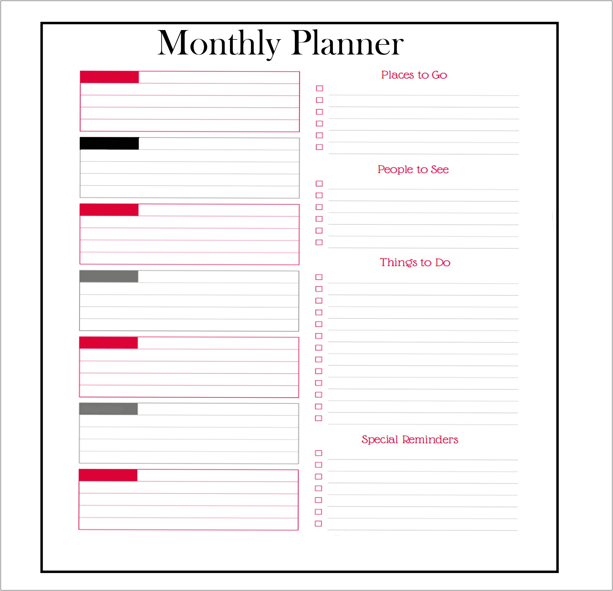 2019 And 2020 Monthly Calendar Template Word