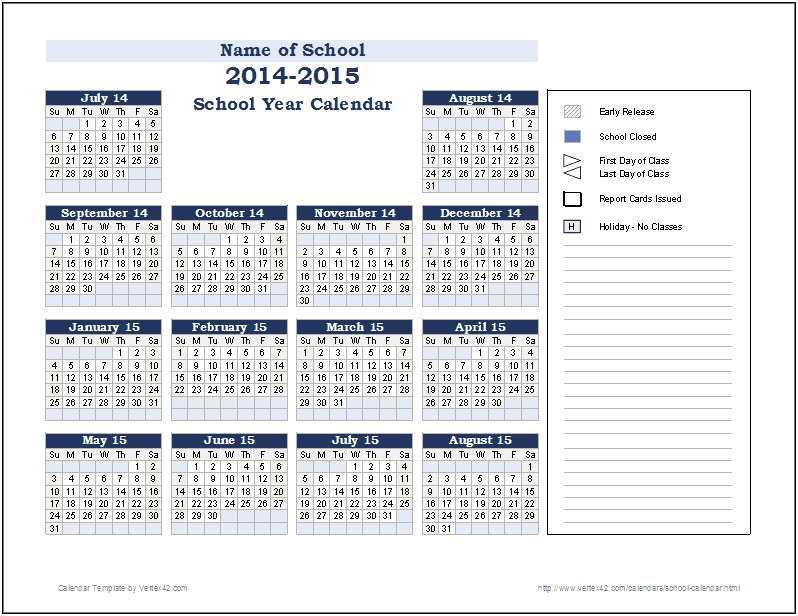2020 21 School Calendar Template Word