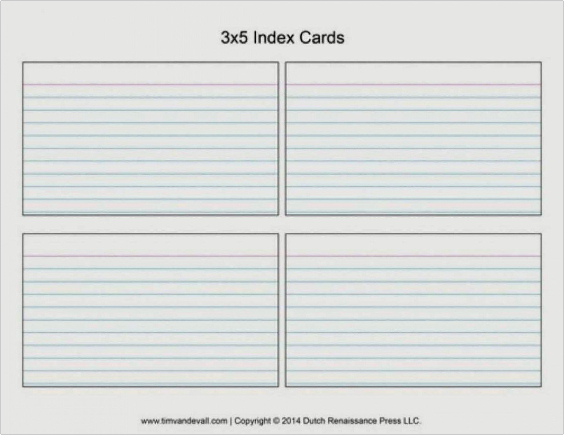 3 By 5 Index Card Template For Word