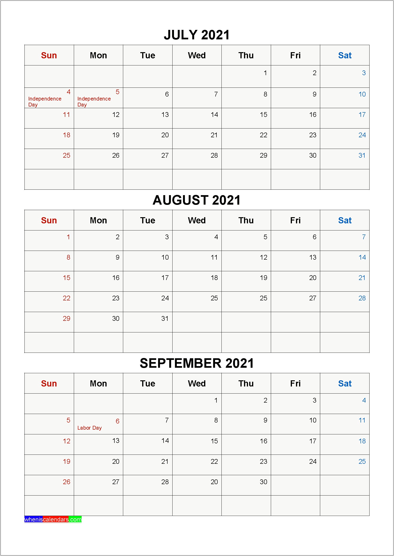 3 Month Calendar Template In Word With Notes