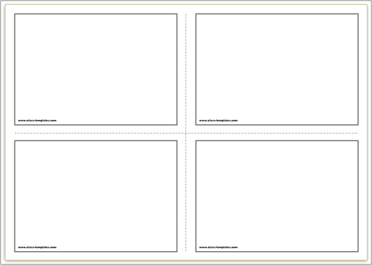 3 X 5 Index Card Template Word 2010