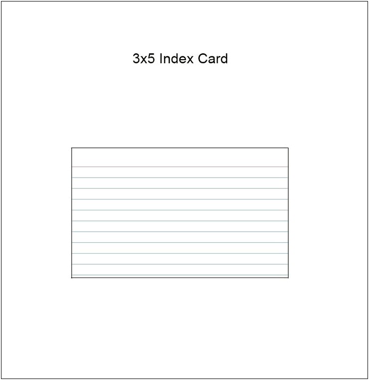 3x5 Index Card Calendar Template Word