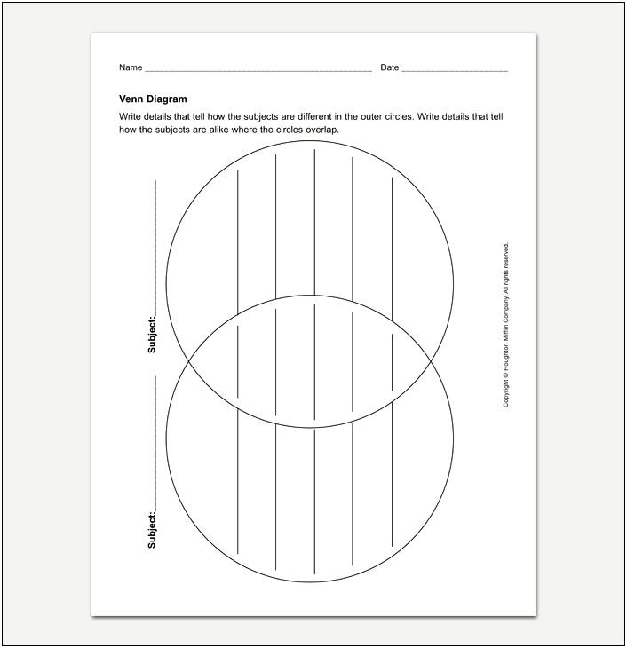 4 Circle Venn Diagram Template Word 2007